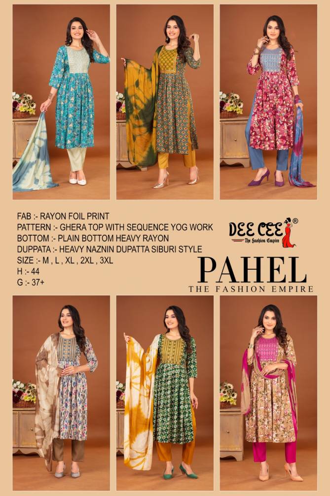 Pahel By Deecee Foil Printed Rayon Kurti With Bottom Dupatta Wholesale Shop In Surat